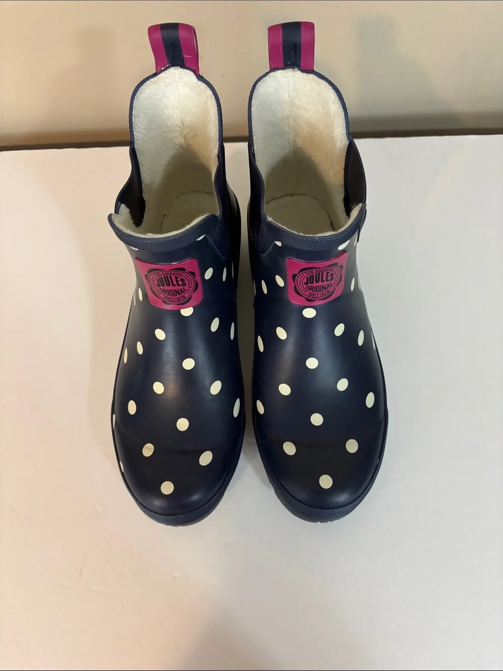 Joules Right as Rain  Polkadot  Wellibob Rain Boots Size 8